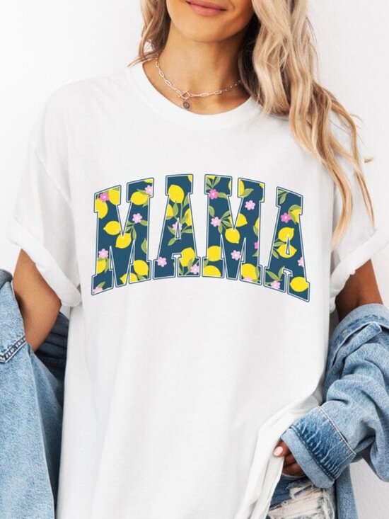 Tops - Cute Mama Shirt, Graphic Mom Tee, Gift For Mothers Day